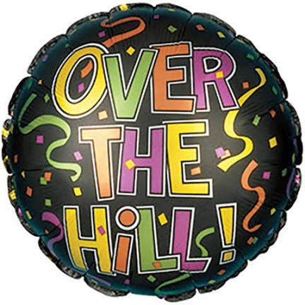 Birthday Over The Hill foil mylar balloon