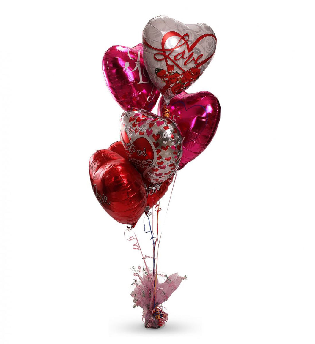Valentines Heart Balloon bouquet